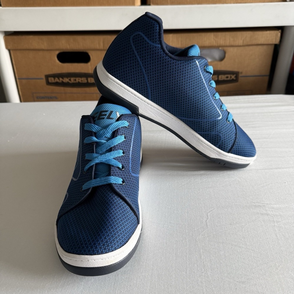 Heelys Propel Knit Skate Sneakers Mens 10 Wheeled Blue Shoes‎ w/ Wheels HE100037